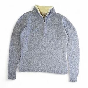 Woolrich Women’s Knit Quarter Zip Sweater Jacket Heathered Purple Size M